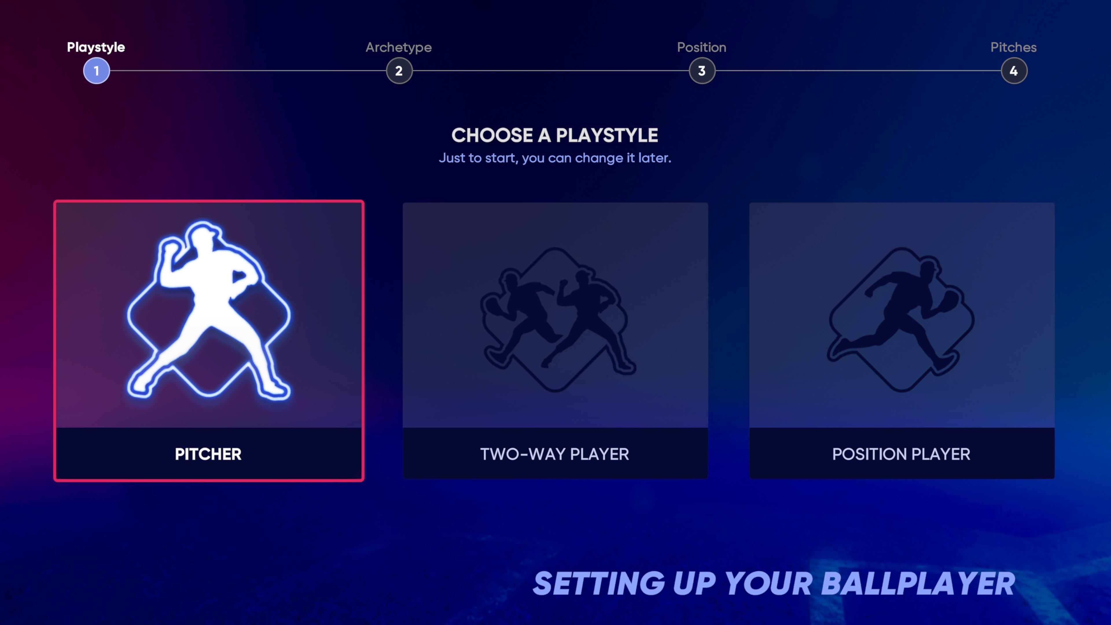 MTS Playstyle Setup Screen