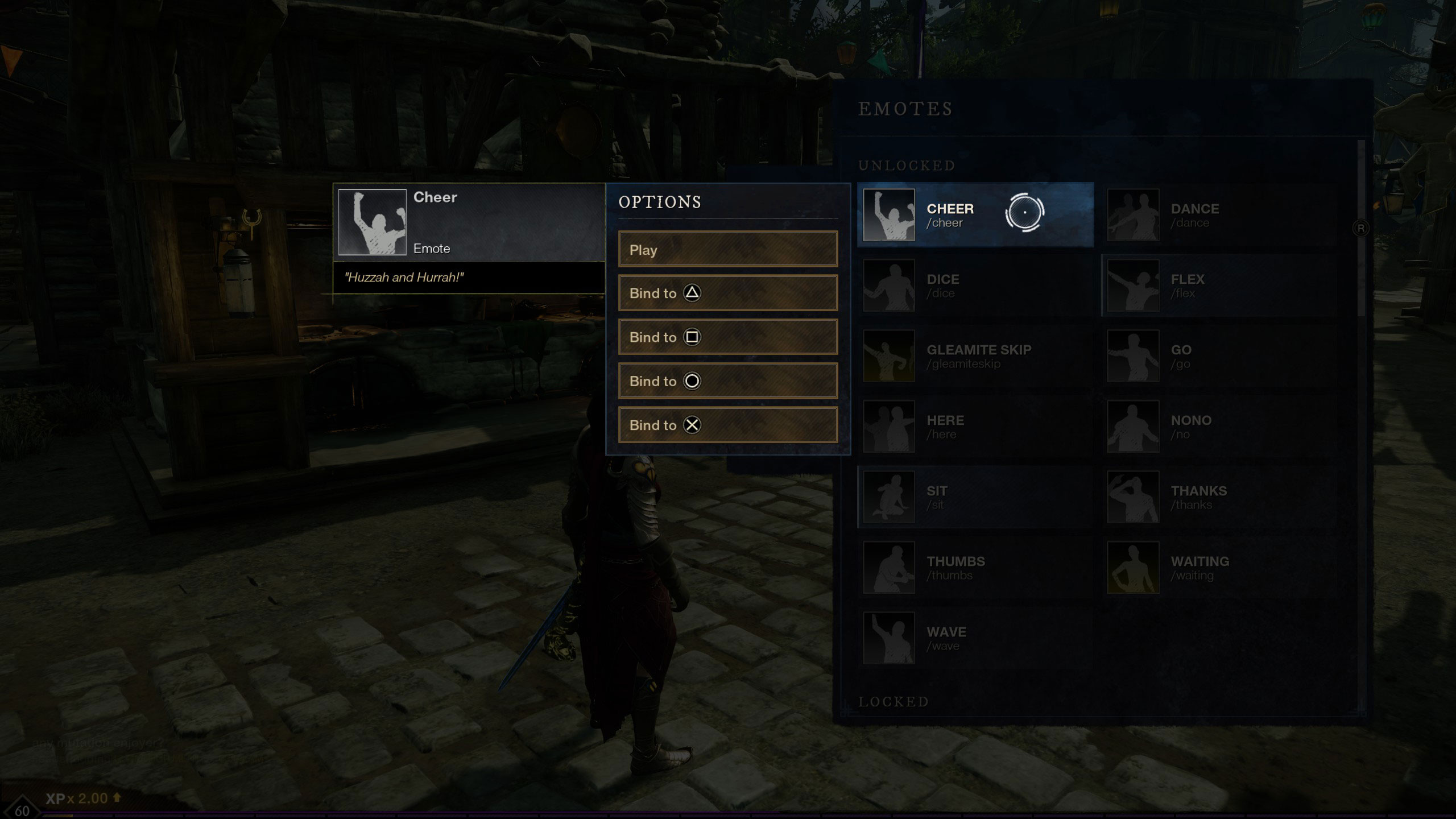New World: Aeternum Emote Binding Options