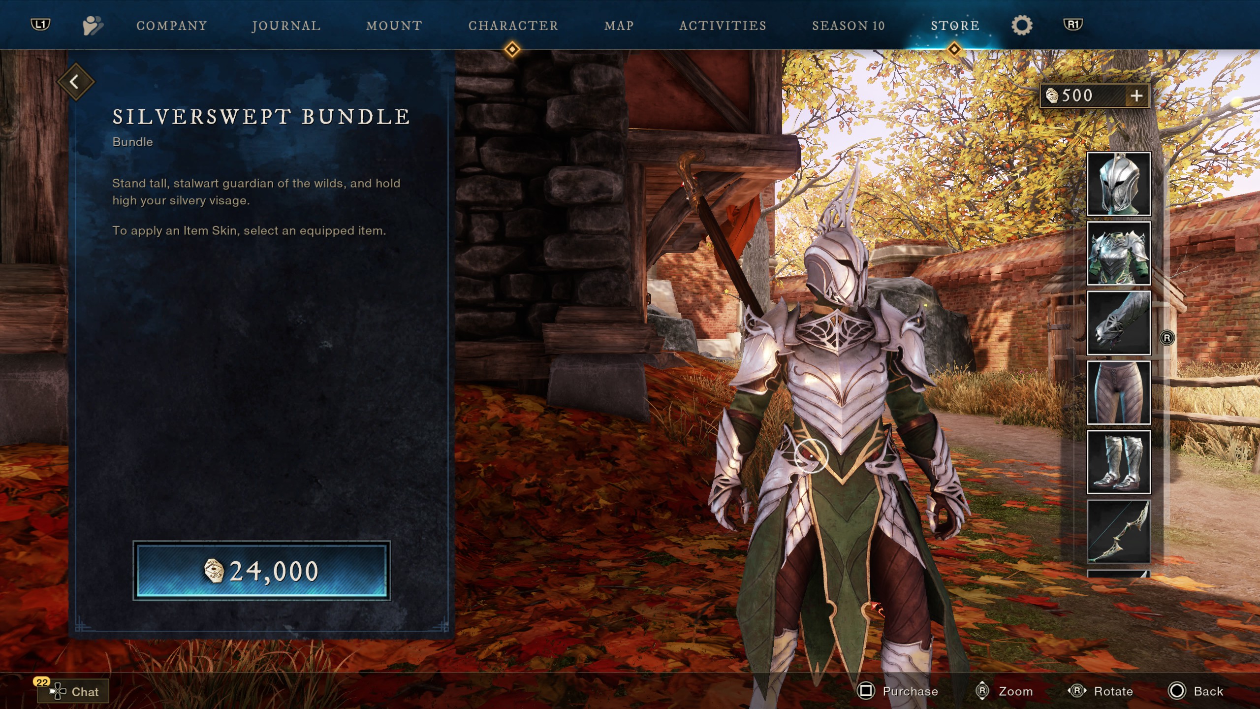 New World: Aeternum Store Preview Screen